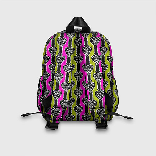 Детский рюкзак Striped multicolored pattern Сердце / 3D-принт – фото 2