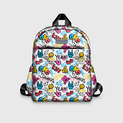 Детский рюкзак Граффити рожицы, цвет: 3D-принт