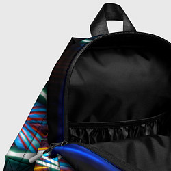 Детский рюкзак Неоновые лучи - Светло-синий, цвет: 3D-принт — фото 2