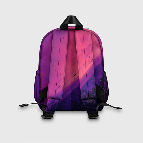 Детский рюкзак Неоновая пыль и лучи - Тёмно-розовый / 3D-принт – фото 2