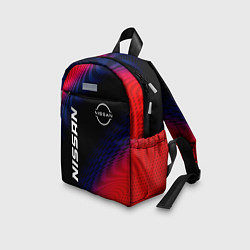 Детский рюкзак Nissan Красный Карбон, цвет: 3D-принт — фото 2