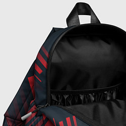 Детский рюкзак Красный Символ Gears of War на темном фоне со стре, цвет: 3D-принт — фото 2