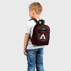 Детский рюкзак Символ Apex Legends и краска вокруг на темном фоне, цвет: 3D-принт — фото 2