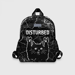 Детский рюкзак Группа Disturbed и Рок Кот, цвет: 3D-принт