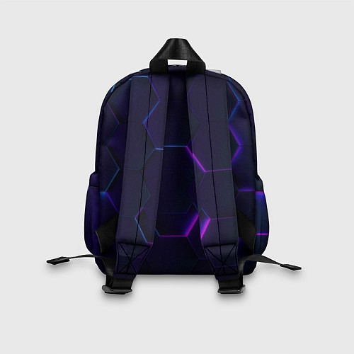 Детский рюкзак Фигурный фиолетовый фон / 3D-принт – фото 2