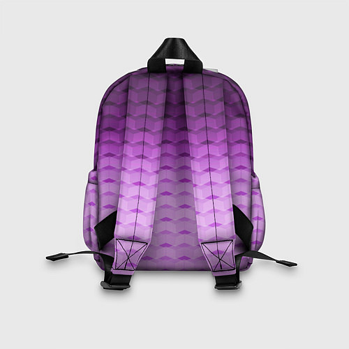 Детский рюкзак Фиолетово-розовый геометрический узор Градиент / 3D-принт – фото 2