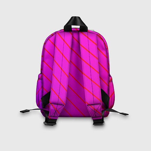 Детский рюкзак Розовый и фиолетовые линии / 3D-принт – фото 2