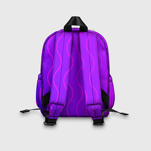 Детский рюкзак Фиолетовые линии / 3D-принт – фото 2