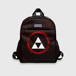 Детский рюкзак Символ Zelda и краска вокруг на темном фоне