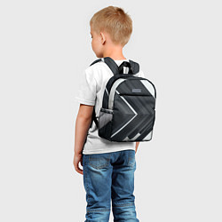 Детский рюкзак Абстрактные геометрические линии - Белый, цвет: 3D-принт — фото 2