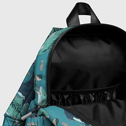 Детский рюкзак Ныряльщики и акулы - паттерн, цвет: 3D-принт — фото 2