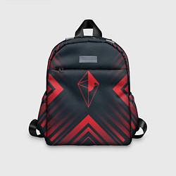 Детский рюкзак Красный символ No Mans Sky на темном фоне со стрел, цвет: 3D-принт