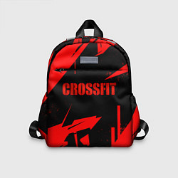 Детский рюкзак Кроссфит - красная абстракция, цвет: 3D-принт