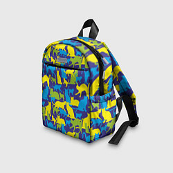Детский рюкзак Синий кошачий камуфляж, цвет: 3D-принт — фото 2
