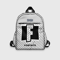 Детский рюкзак Символ Fortnite на светлом фоне с полосами
