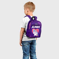 Детский рюкзак Даша единорог с сердечком, цвет: 3D-принт — фото 2