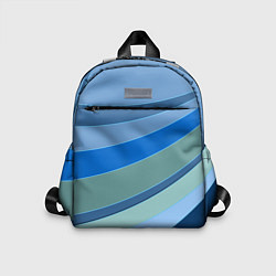 Детский рюкзак Сине-зеленые линии, цвет: 3D-принт
