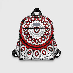 Детский рюкзак Красно-черный калейдоскоп мандала