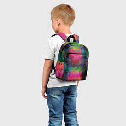 Детский рюкзак Разноцветные брызги кляксы, цвет: 3D-принт — фото 2