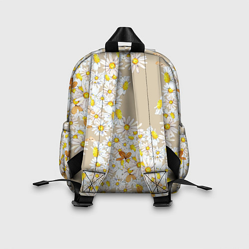 Детский рюкзак Букет Нарисованных Цветущих Ромашек / 3D-принт – фото 2