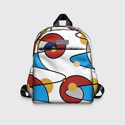 Детский рюкзак Абстрактная композиция круги и спирали, цвет: 3D-принт