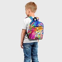 Детский рюкзак Гомер Симпсон и клоун Красти едут на детском велос, цвет: 3D-принт — фото 2