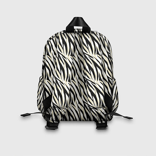 Детский рюкзак Тигровый полосатый узор-черные, бежевые полосы на / 3D-принт – фото 2