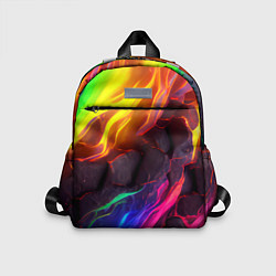 Детский рюкзак Neon rainbow lava, цвет: 3D-принт