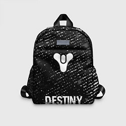 Детский рюкзак Destiny glitch на темном фоне: символ, надпись, цвет: 3D-принт