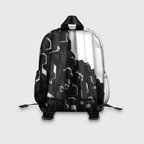 Детский рюкзак Кубизм Фигуры в трехмерном пространстве в черно-бе / 3D-принт – фото 2