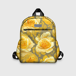 Детский рюкзак Яркие желтые бутоны, цвет: 3D-принт