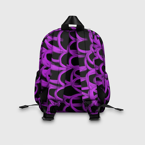 Детский рюкзак Нити из фиолетовой краски / 3D-принт – фото 2