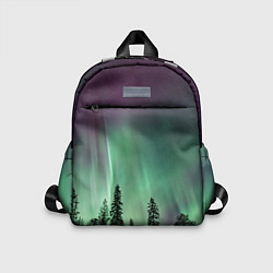 Детский рюкзак Сияние над лесом, цвет: 3D-принт