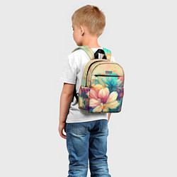 Детский рюкзак Цветочный букет нарисованный маслом, цвет: 3D-принт — фото 2