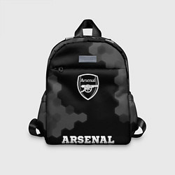 Детский рюкзак Arsenal sport на темном фоне: символ, надпись, цвет: 3D-принт