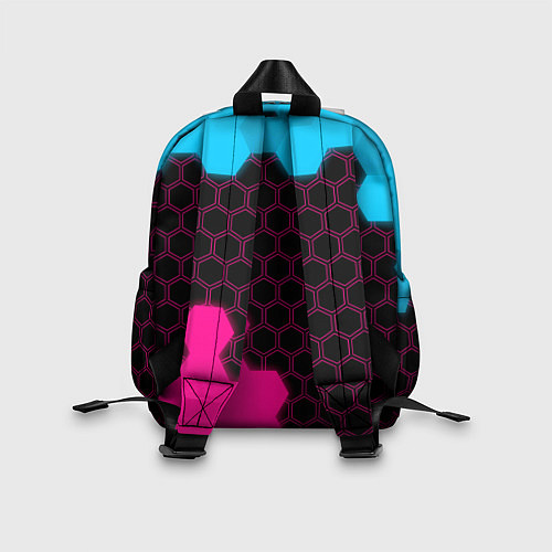 Детский рюкзак GTA - neon gradient: надпись, символ / 3D-принт – фото 2