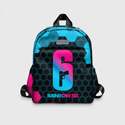 Детский рюкзак Rainbow Six - neon gradient, цвет: 3D-принт