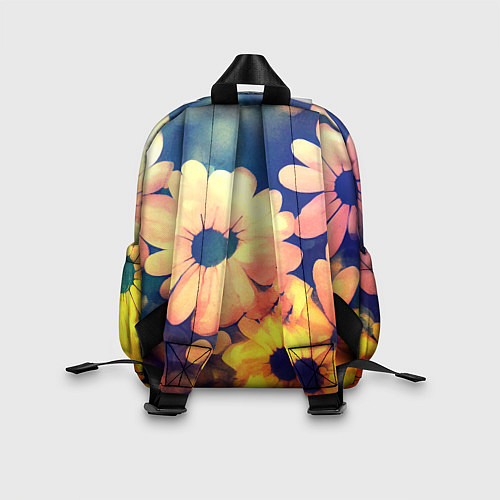 Детский рюкзак Яркий футаж из цветов / 3D-принт – фото 2