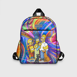 Детский рюкзак Семейка Симпсонов празднуют Новый Год, цвет: 3D-принт