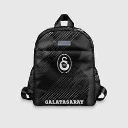 Детский рюкзак Galatasaray sport на темном фоне: символ, надпись, цвет: 3D-принт
