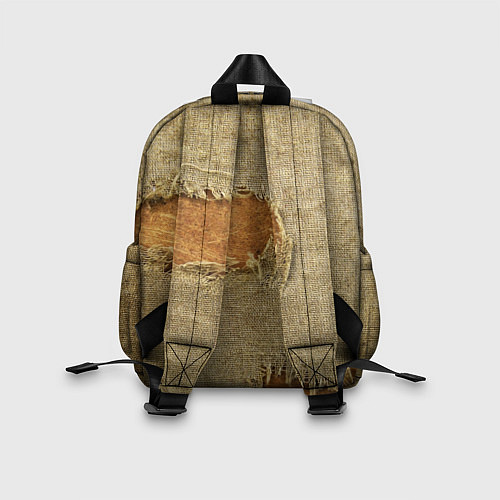Детский рюкзак Старая рваная мешковина - авангард / 3D-принт – фото 2