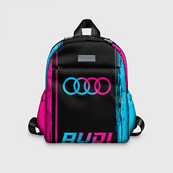 Детский рюкзак Audi - neon gradient: символ, надпись, цвет: 3D-принт