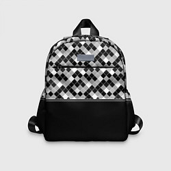 Детский рюкзак Черно-белый геометрический узор, цвет: 3D-принт