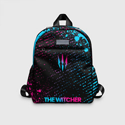 Детский рюкзак The Witcher - neon gradient: символ, надпись, цвет: 3D-принт