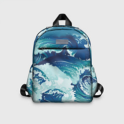 Детский рюкзак Несущиеся морские волны, цвет: 3D-принт