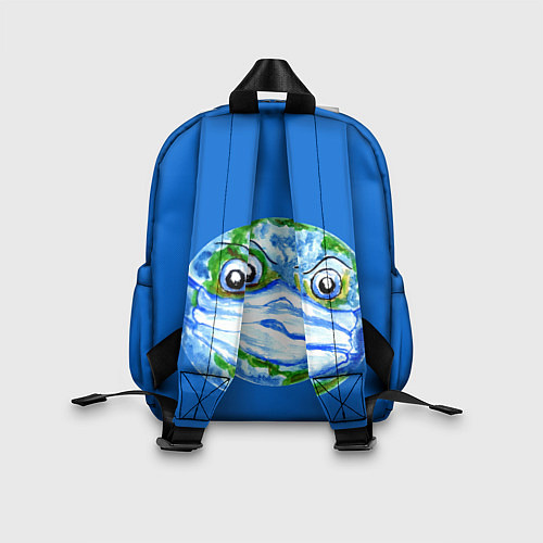 Детский рюкзак Злая планета Земля в маске / 3D-принт – фото 2