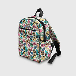 Детский рюкзак Губы разноцветные поп арт, цвет: 3D-принт — фото 2