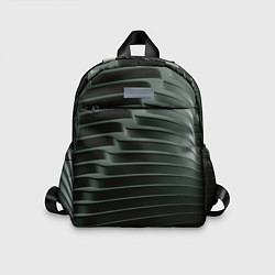 Детский рюкзак Наноброня - чёрные волнообразные пластины, цвет: 3D-принт