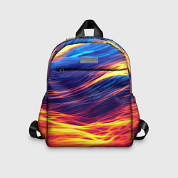 Детский рюкзак Волны неон, цвет: 3D-принт