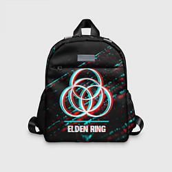 Детский рюкзак Elden Ring в стиле glitch и баги графики на темном